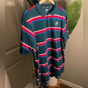 Nike SB X Parra QS Polo Shirt Midnight Turquoise